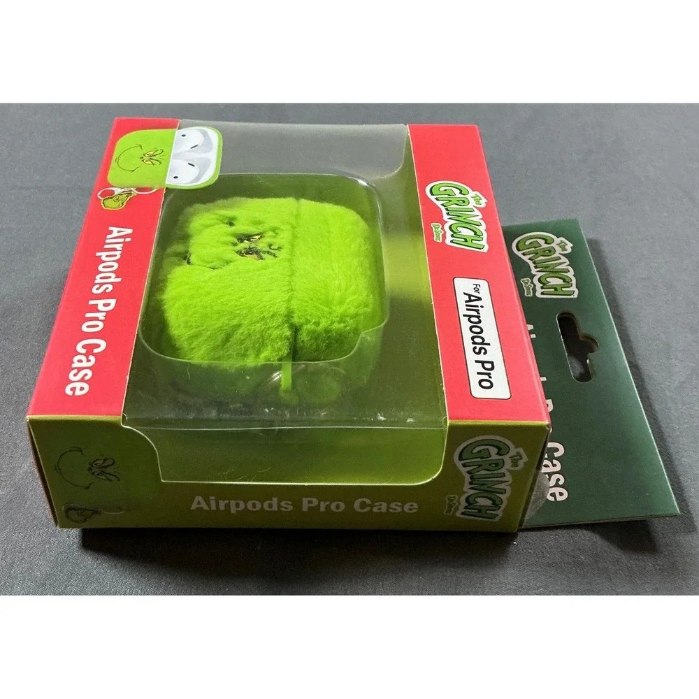 Dr. Seuss The Grinch Airpods Pro Case CultureFly Fuzzy Green Plush Cover NIB